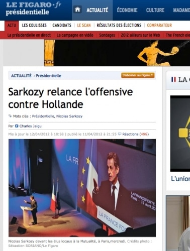 Selon Sarkozy, si Hollande est élu, c’est la catastrophe économique !